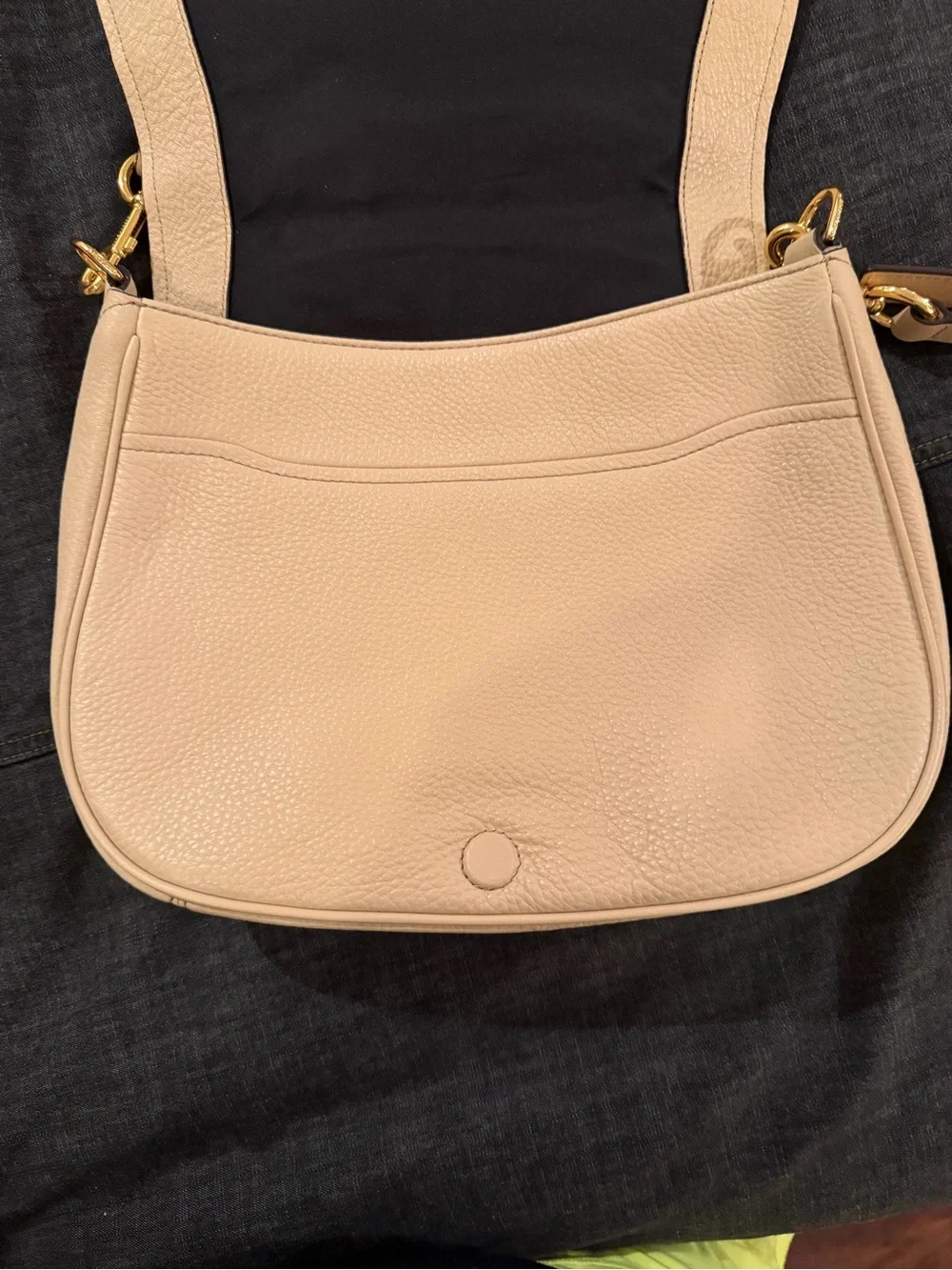 Marc Jacobs Empire City Cream Pebbled Leather Cross Body Bag
